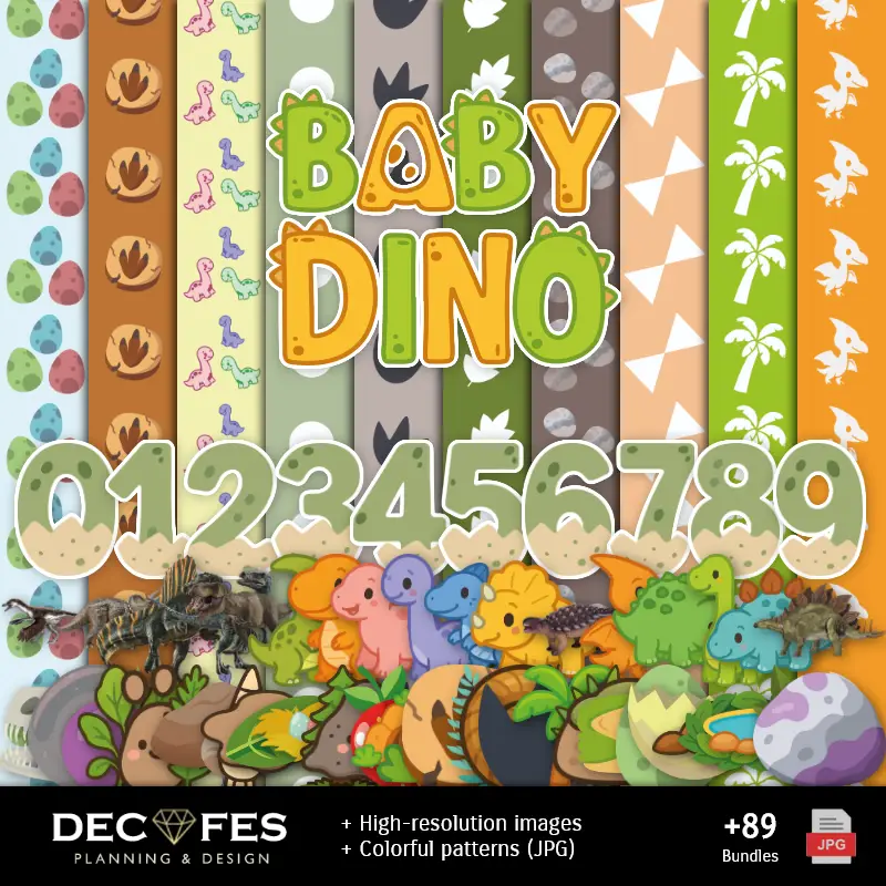 Scrapbook Dinosaurios - Diseños Imprimibles para Manualidades