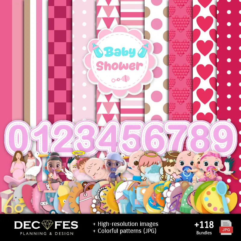 Fondos | Scrapbook Douche bébé - Conceptions imprimables pour les manuels