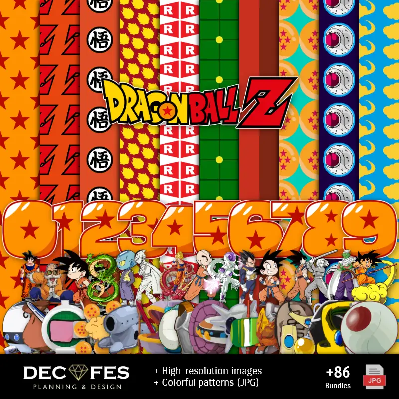 Scrapbook Dragon Ball Z - Diseños Imprimibles para Manualidades