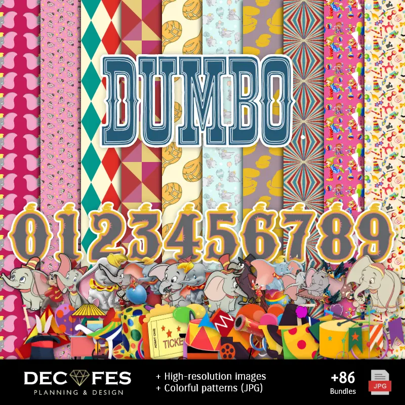 Scrapbook Dumbo - Conceptions imprimables pour les manuels