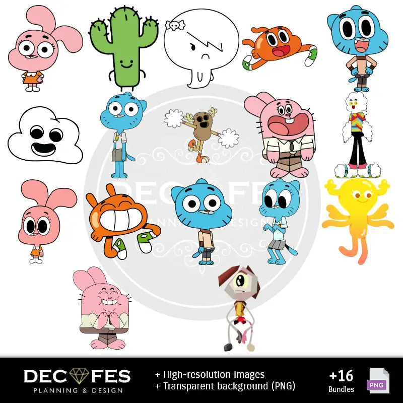 Personajes | Scrapbook El increible mundo de Gumball - Diseños Imprimibles para Manualidades
