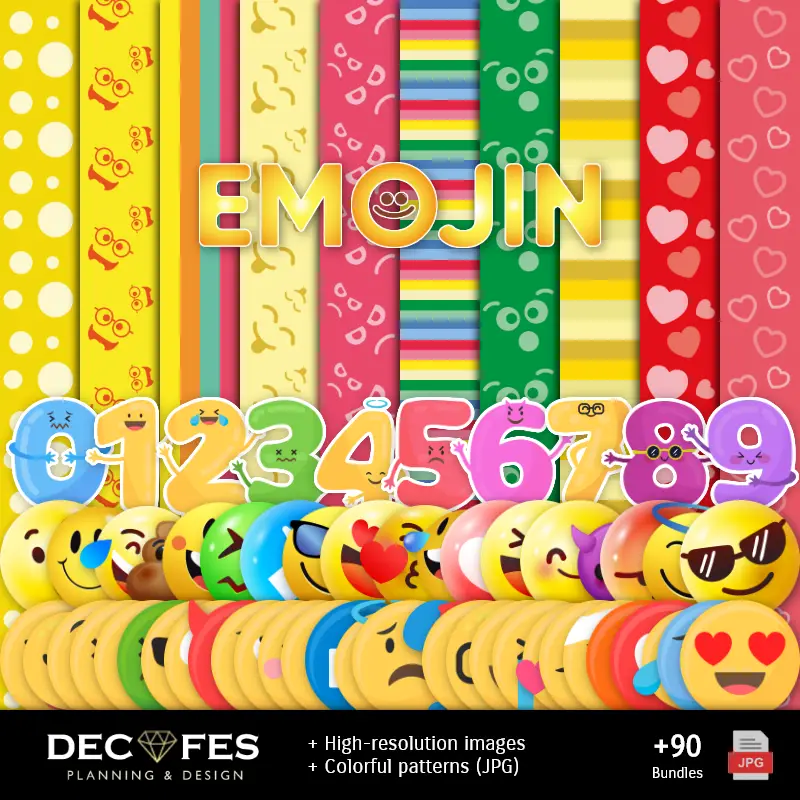 Scrapbook Emojis Emoticones - Diseños Imprimibles para Manualidades