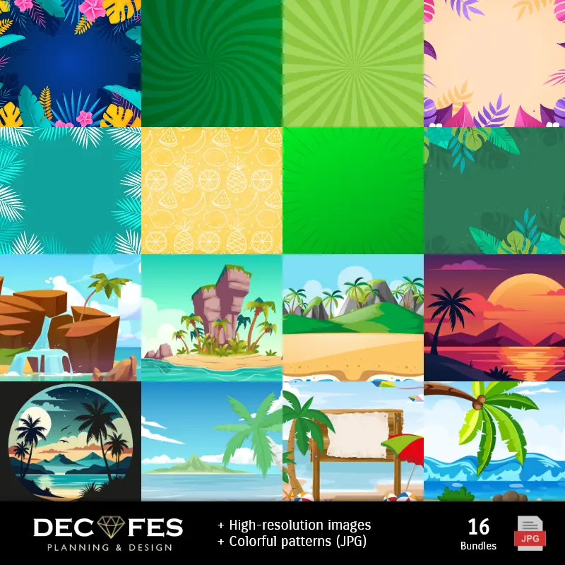 Fondos | Scrapbook Fiesta Hawaii Aloha - Imprimable Designs for Manualities