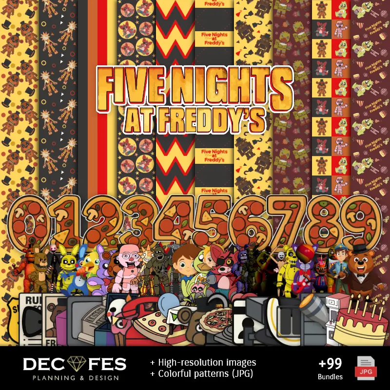 Personajes | Scrapbook Five Nights at Freddy's - Imprimable Designs for Manualities