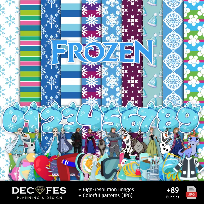 Fondos | Schrapbook Frozen - 可打印的手工设计