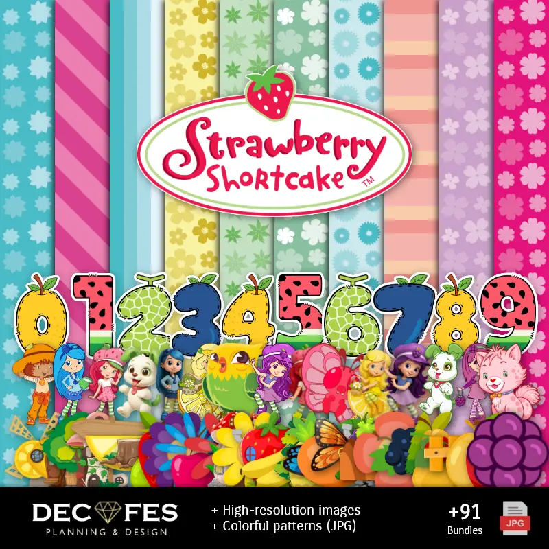 Fondos | Scrapbook Frutilita - Conceptions imprimables pour les manuels