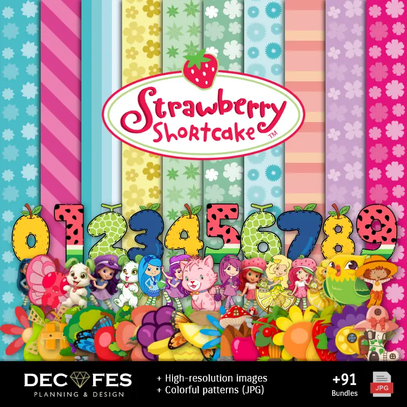 Scrapbook Frutillita - Designs Imprimíveis para Manualidades