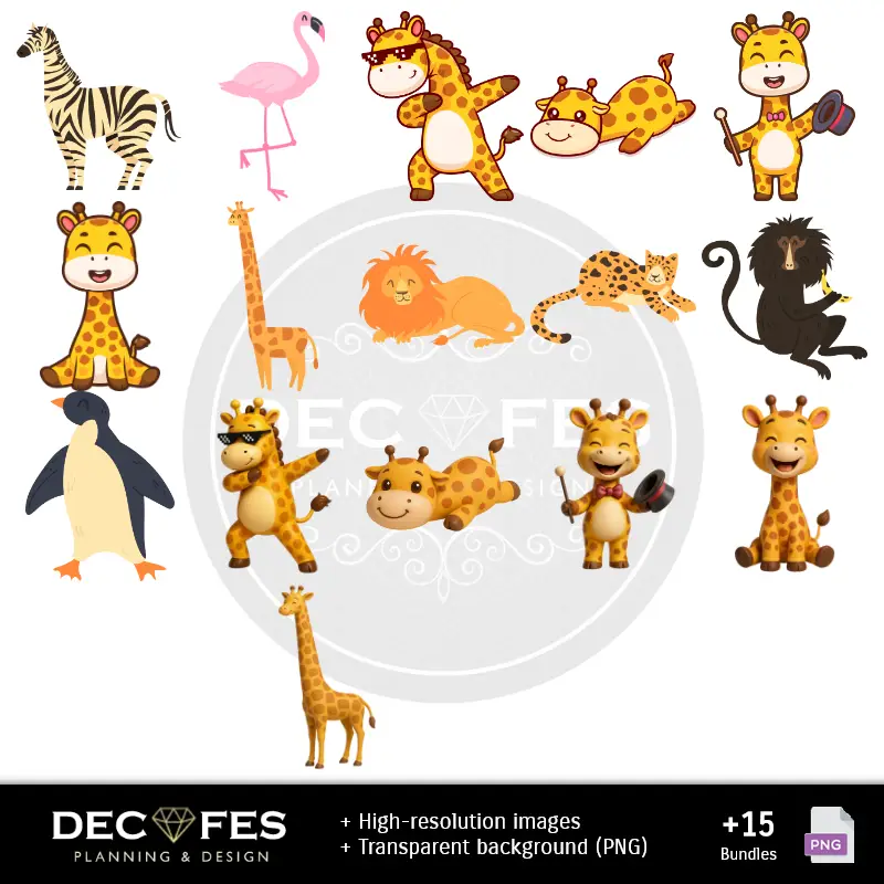 Scrapbook Jirafas - Designs Imprimíveis para Manualidades