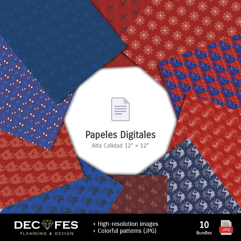 Scrapbook Hombre Araña - Diseños Imprimibles para Manualidades