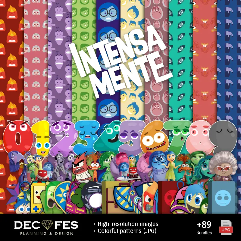 Scrapbook Inside Out Intensamente - Diseños Imprimibles para Manualidades