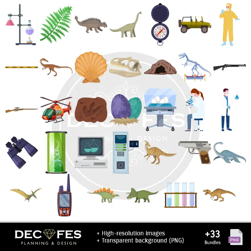 Accesorios | Scrapbook Jurassic Park - Diseños Imprimibles para Manualidades