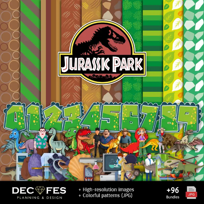 Personajes | Scrapbook Jurassic Park - Diseños Imprimibles para Manualidades