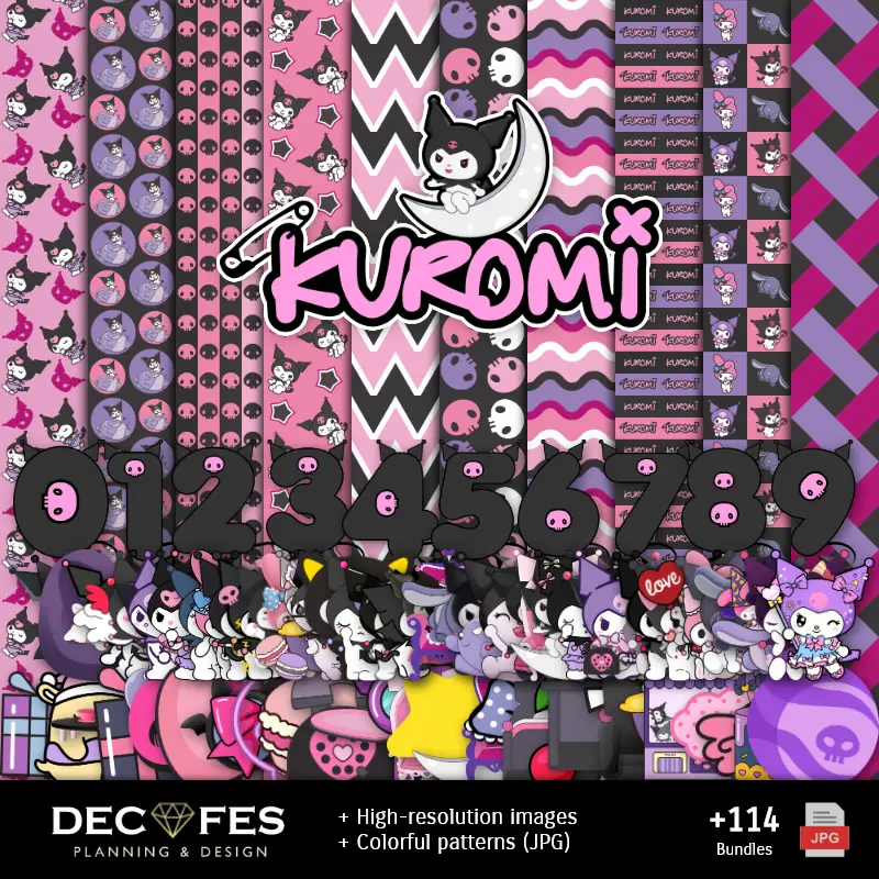 Scrapbook Kuromi - Disegni stampabili per manualitÃ