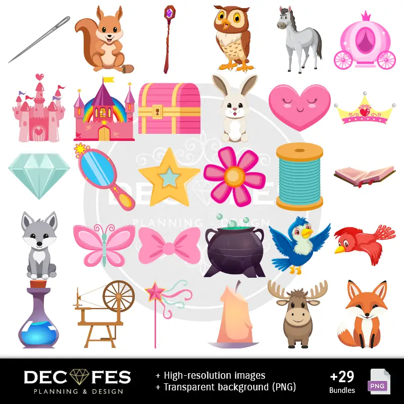 Accesorios | Scrapbook La Bella Durmiente - Diseños Imprimibles para Manualidades