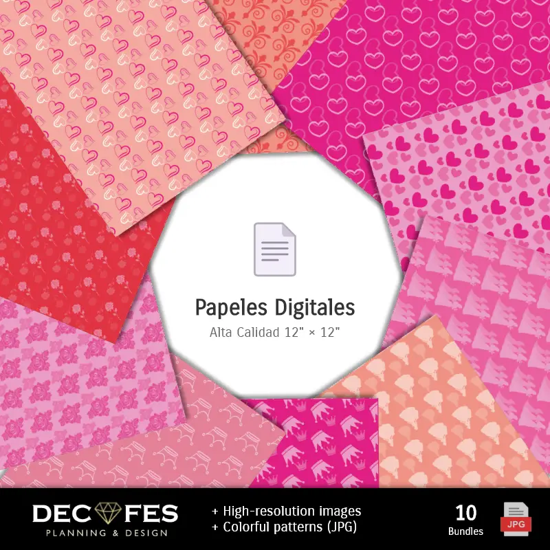 Scrapbook La Bella y La Bestia - Diseños Imprimibles para Manualidades