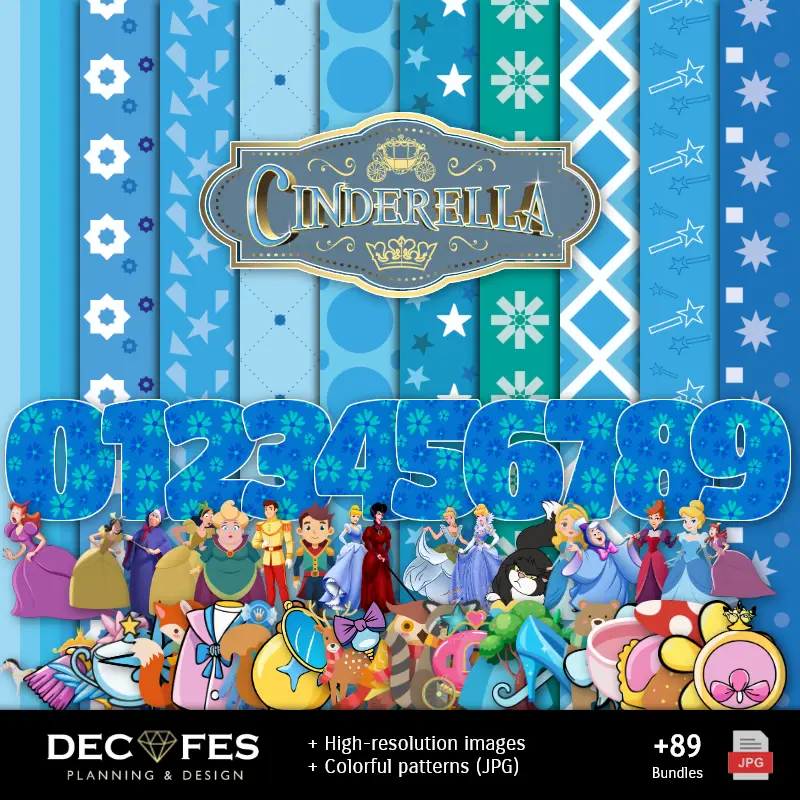 Scrapbook La Cenicienta - Designs Imprimíveis para Manualidades