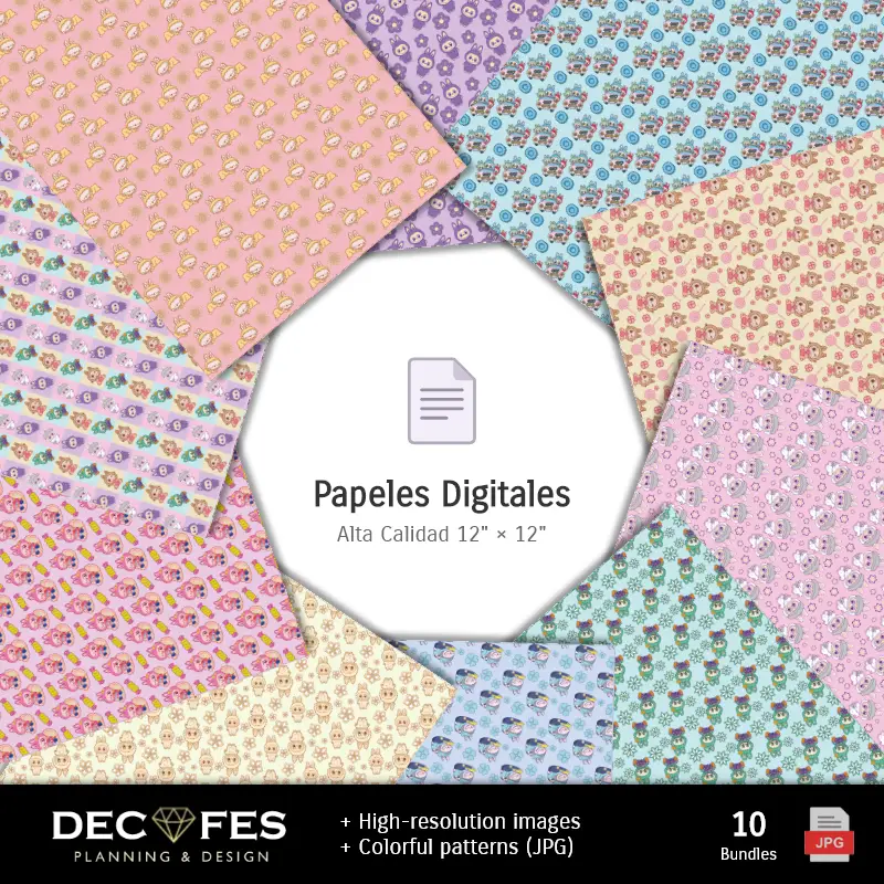 Collages | स्क्रैपबुक लैबुबू - मैनुअलों के लिए प्रिंट करने योग्य डिजाइन