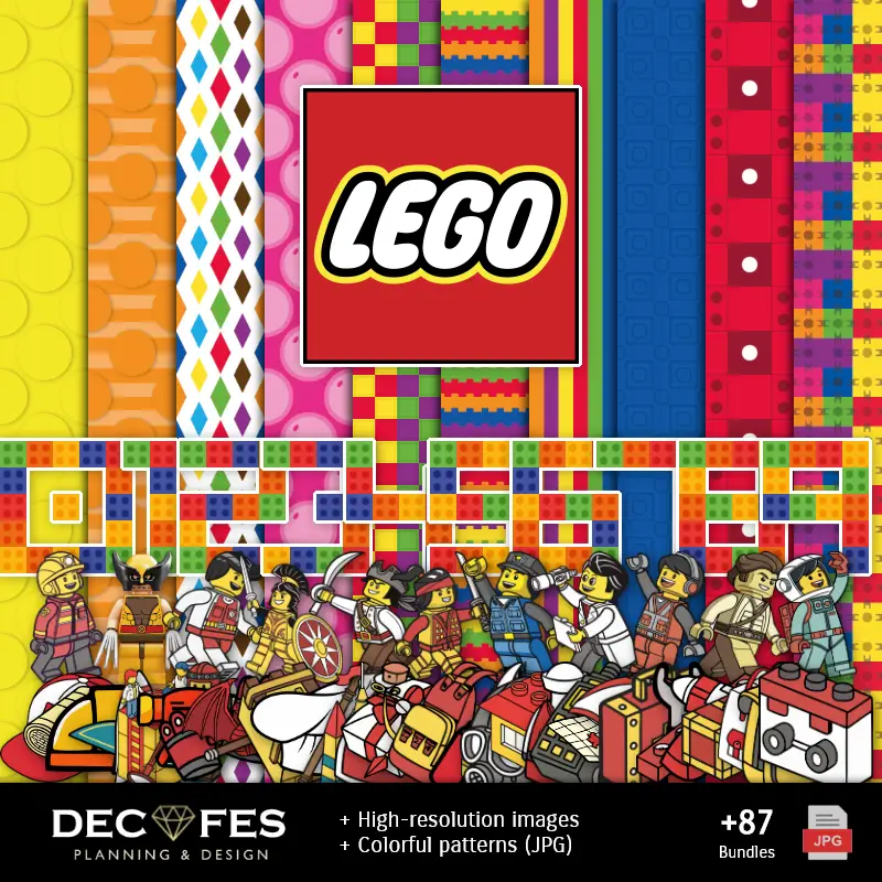 Scrapbook Lego - Dessins imprimables pour les manuels