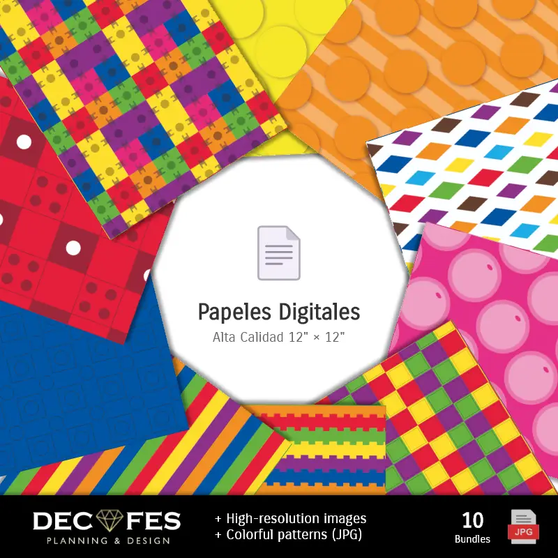 Collages | Scrapbook Lego - Designs Imprimíveis para Manualidades