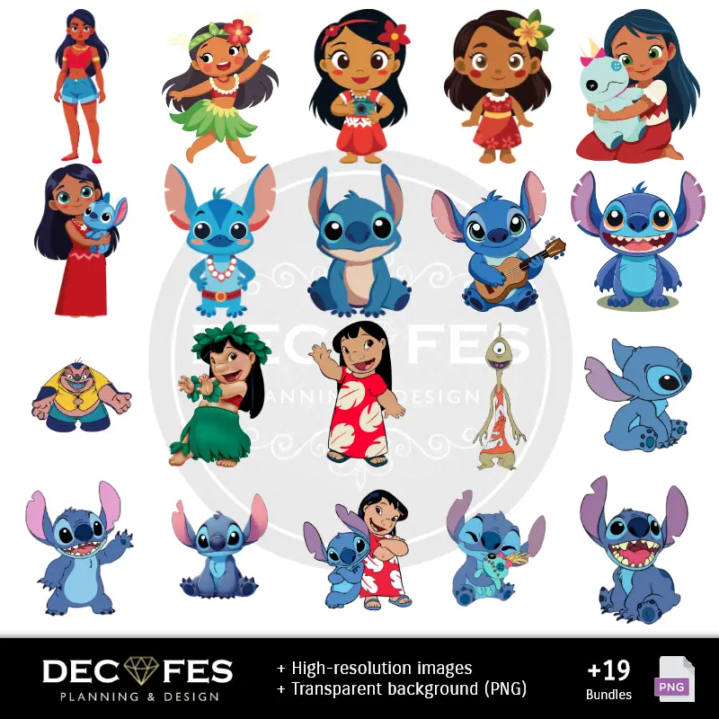 Personajes | Scrapbook Lilo y Stitch - Diseños Imprimibles para Manualidades