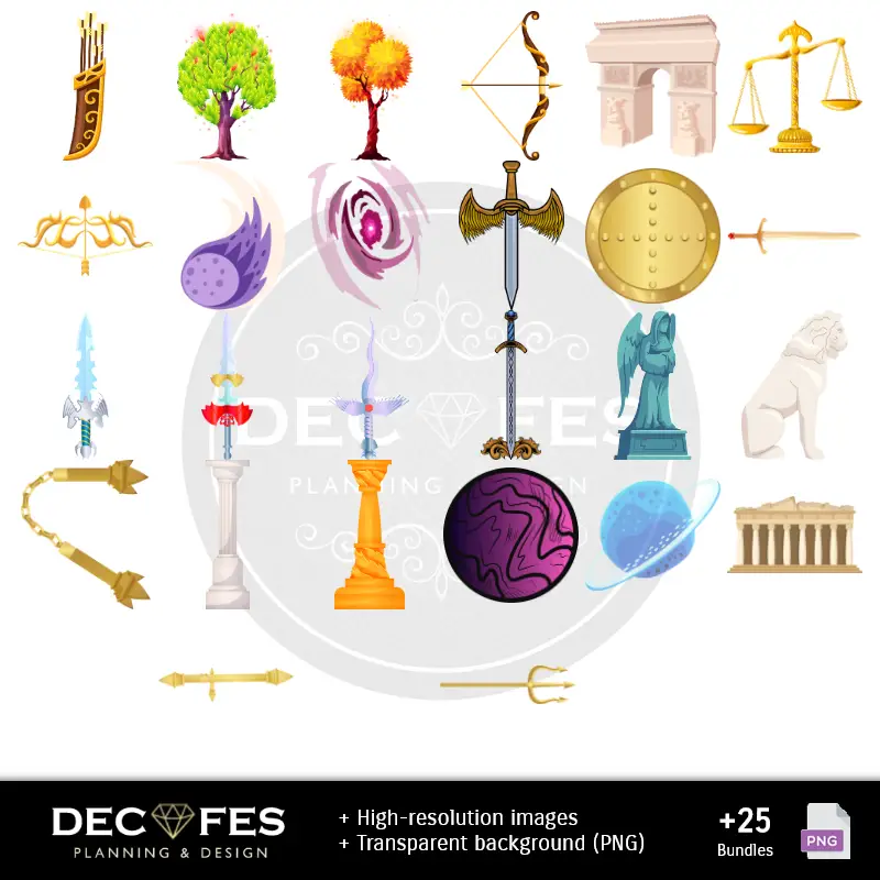 Números Temáticos | Scrapbook Los Caballeros del Zodiaco - Diseños Imprimibles para Manualidades