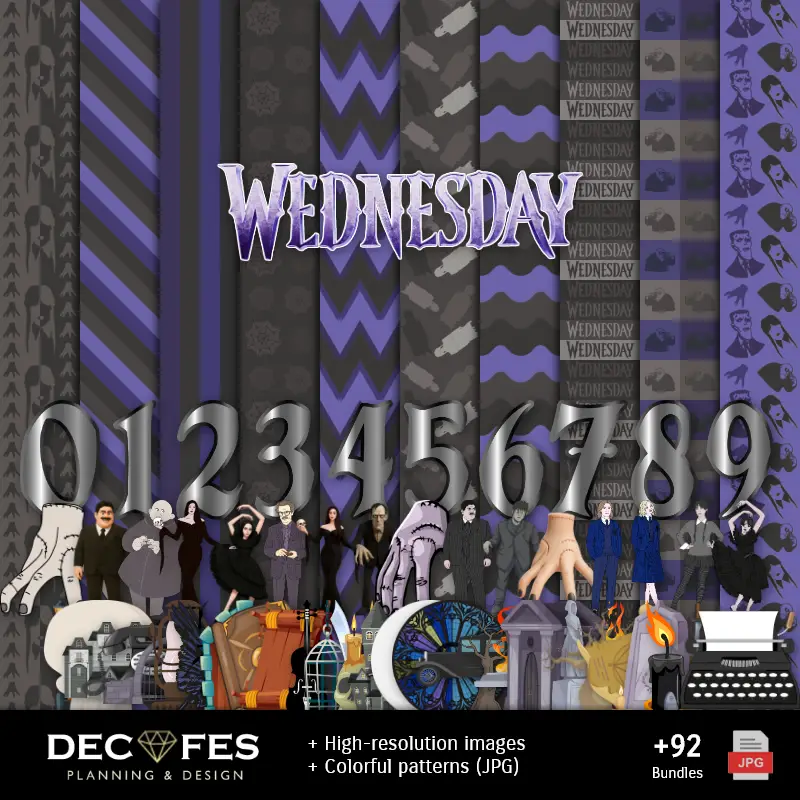 Scrapbook Merlina - Printable Designs for Manualities