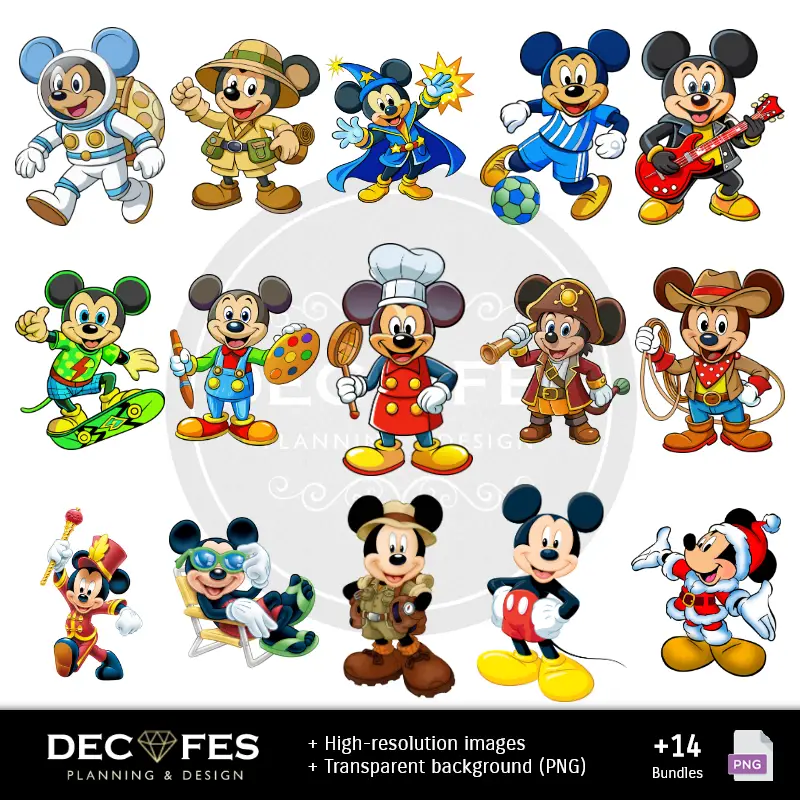 Personajes | Scrapbook Mickey Mouse - Diseños Imprimibles para Manualidades