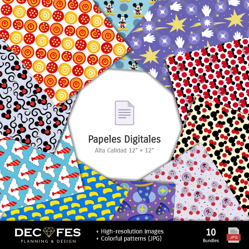 スクラップブックミッキーマウス - マニュアルのための印刷可能なデザイン