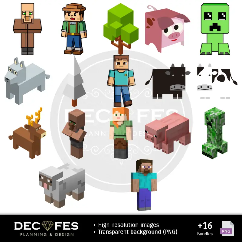 Personajes | Scrapbook Minecraft - Dessins imprimables pour les manuels