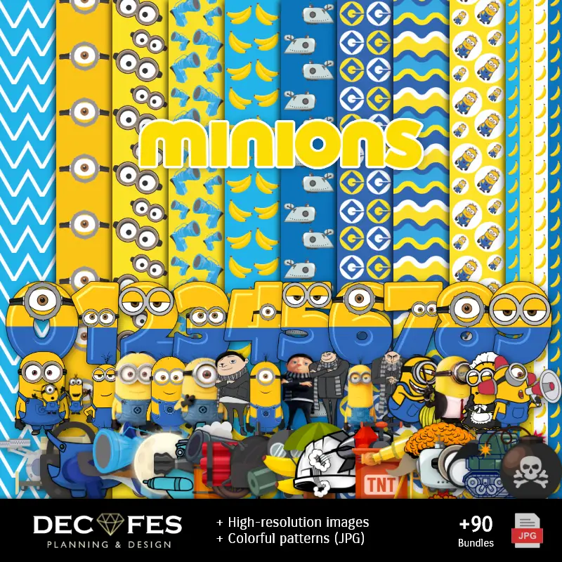 Scrapbook Minions - Diseños Imprimibles para Manualidades