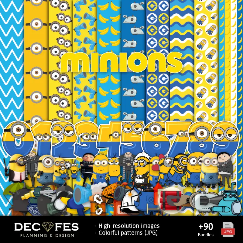 スクラップブックミニオン - マニュアルのための印刷可能なデザイン