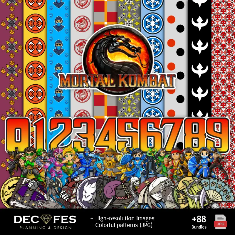 Scrapbook Mortal Kombat - Dessins imprimables pour les manuels