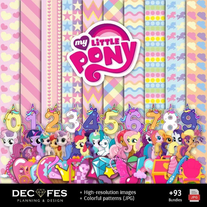 Scrapbook My Little Pony Equestria - Diseños Imprimibles para Manualidades