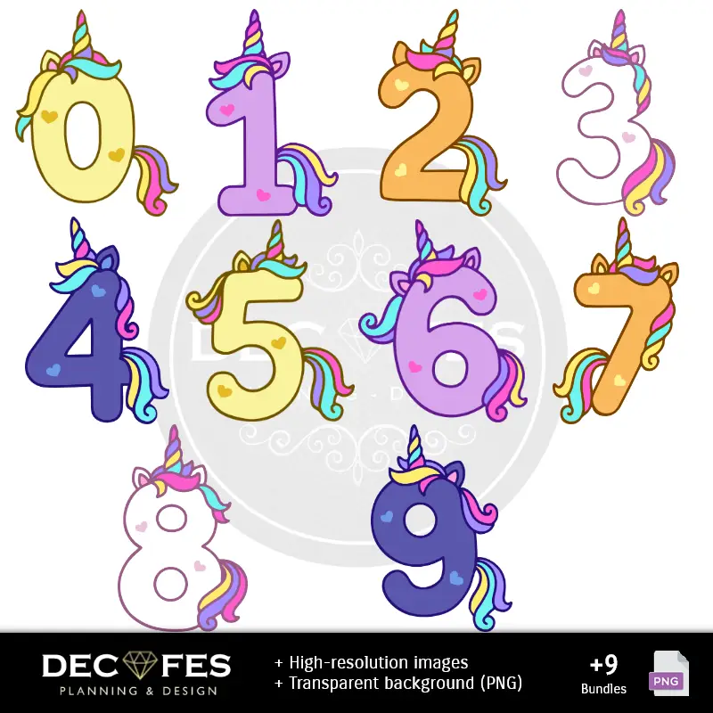 Números Temáticos | Scrapbook My Little Pony Equestria - Imprimable Designs for Manualities