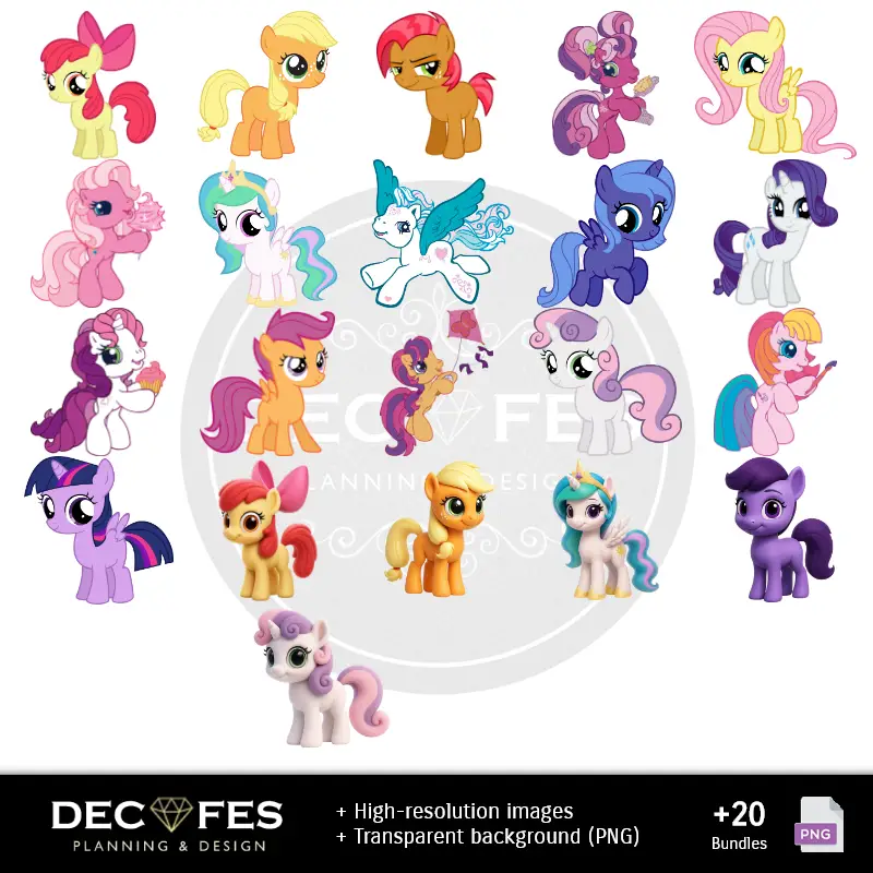 Personajes | Оригинальное название: My Little Pony Equestria: Printable Designs for Manualities