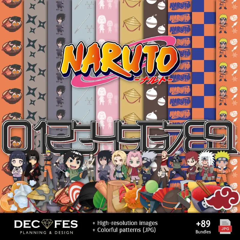 Scrapbook Naruto - Designs Imprimíveis para Manualidades