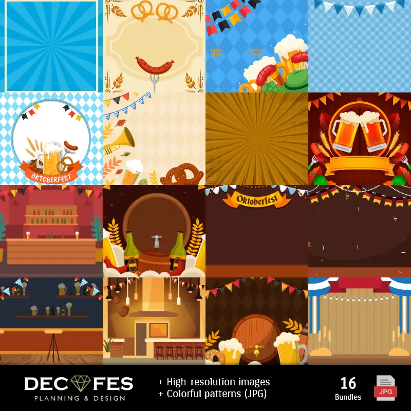 Scrapbook Oktoberfest - Druckbare Designs für Handbücher