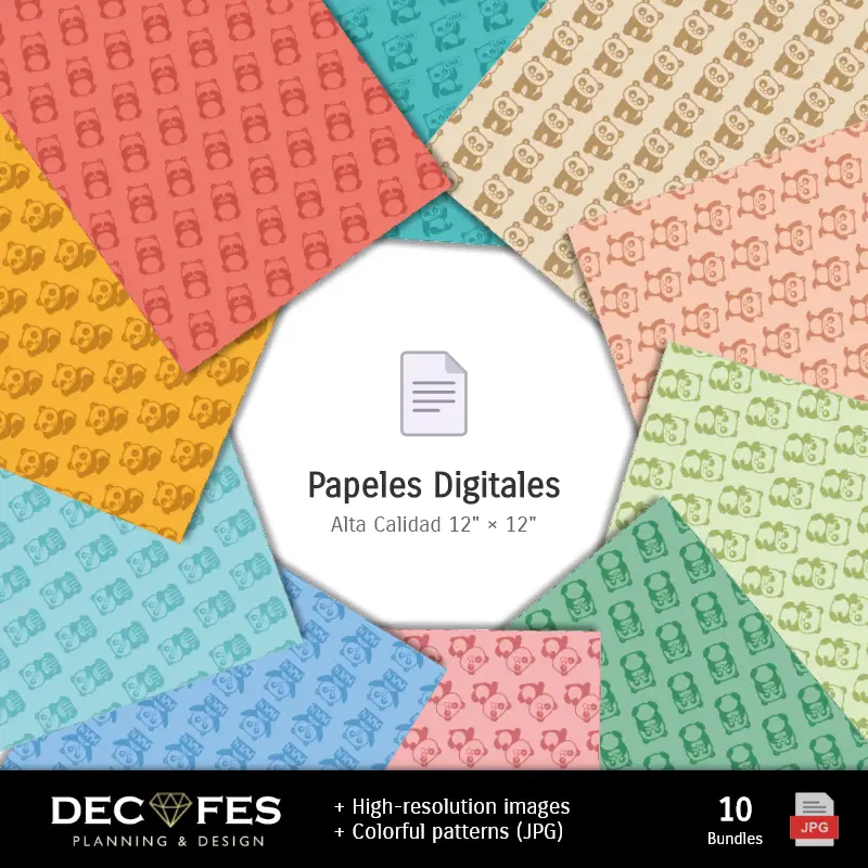 Collages | Scrapbook Osita Panda - Conceptions imprimables pour les manuels