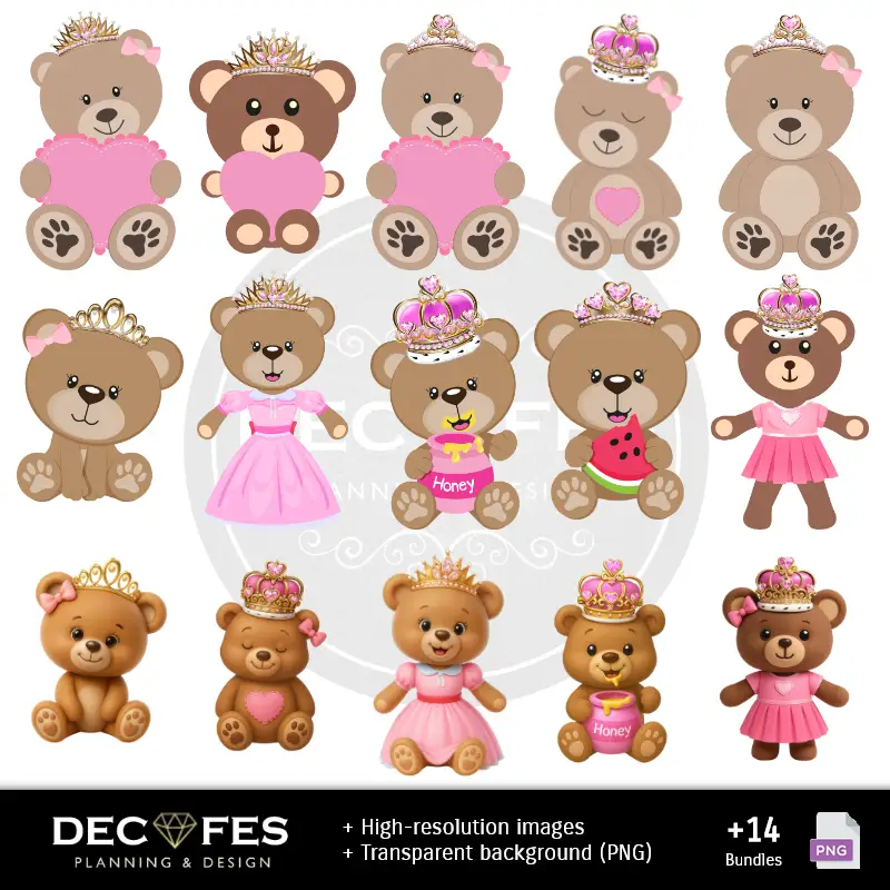 Personajes | Scrapbook Osita Rosa - Designs Imprimíveis para Manualidades