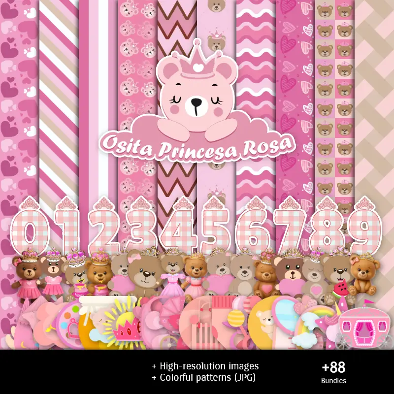 Scrapbook Osita Rosa - Disegni stampabili per manualitÃ