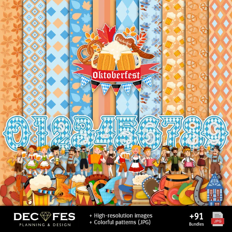 Scrapbook Octoberfest - Designs Imprimíveis para Manualidades