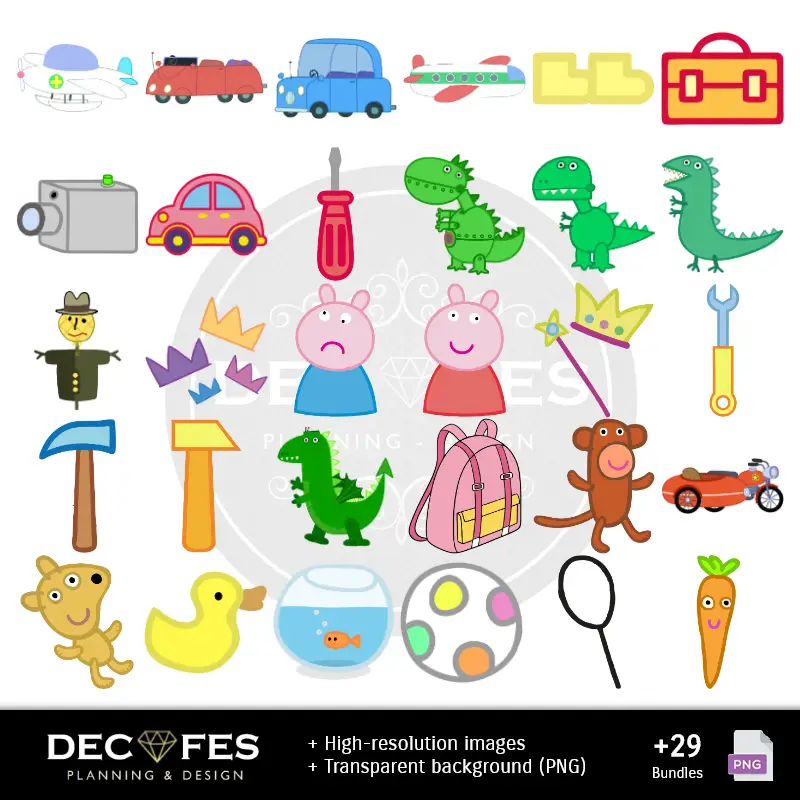 Accesorios | Scrapbook Peppa Pig - Designs Imprimíveis para Manualidades