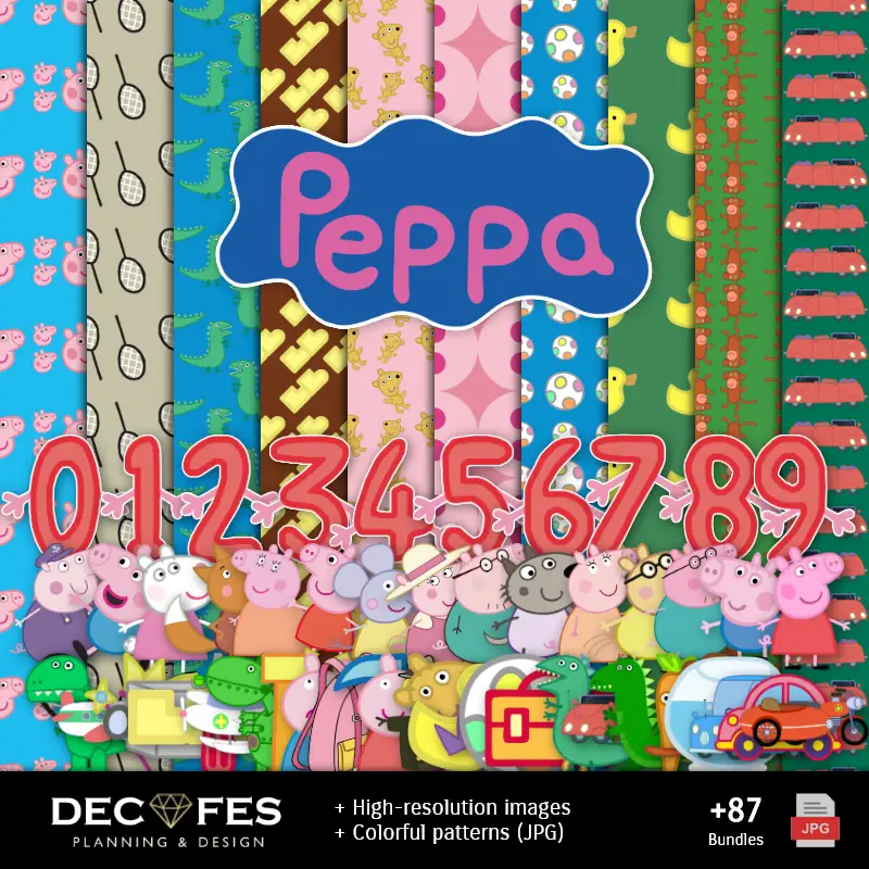 Scrapbook Peppa Pig - Designs Imprimíveis para Manualidades