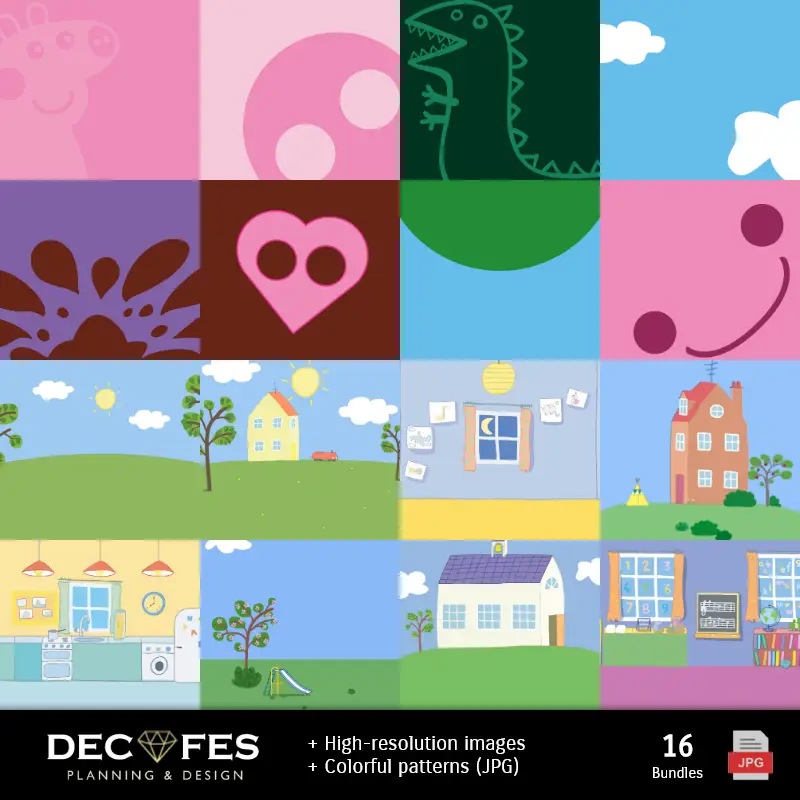 Fondos | Scrapbook Peppa Pig - Diseños Imprimibles para Manualidades