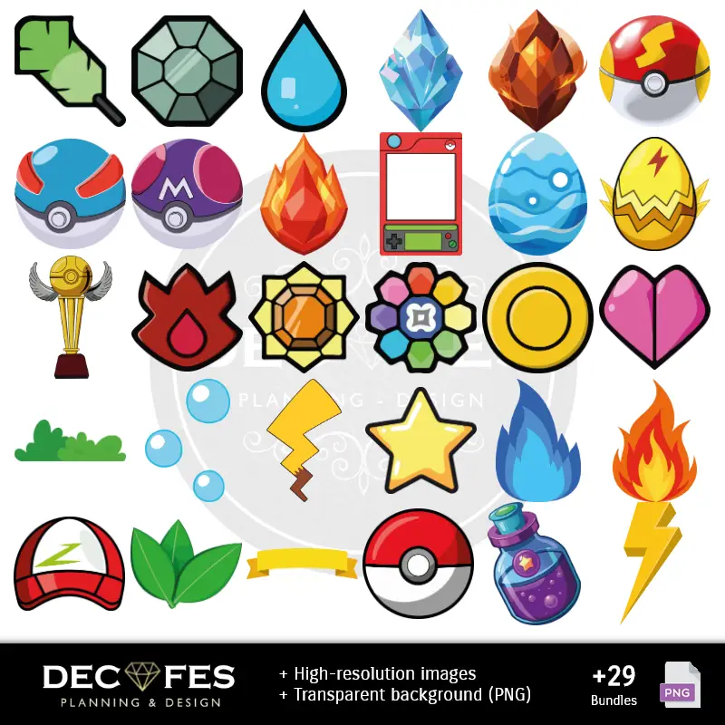 Accesorios | Scrapbook Pokémon - Diseños Imprimibles para Manualidades