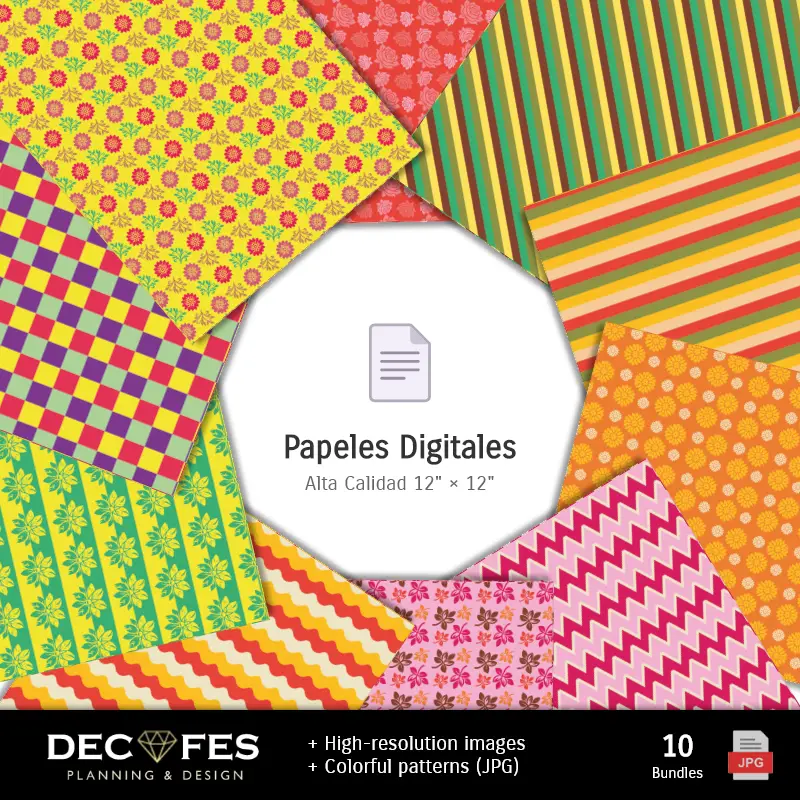 Collages | Scrapbook Primavera - Diseños Imprimibles para Manualidades