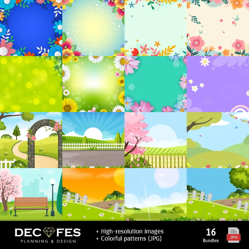 Fondos | Scrapbook Primavera - Diseños Imprimibles para Manualidades