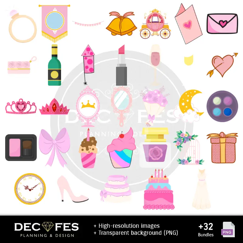 Accesorios | Scrapbook Quinceañera - Diseños Imprimibles para Manualidades