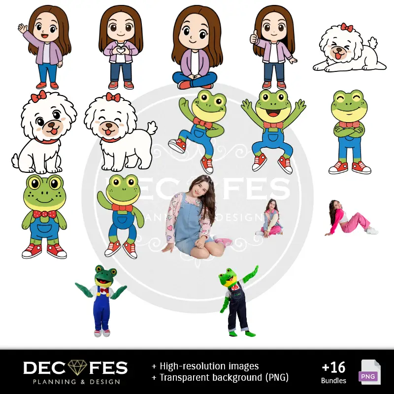 Personajes | Scrapbook Rene y Lara Campos - Diseños Imprimibles para Manualidades