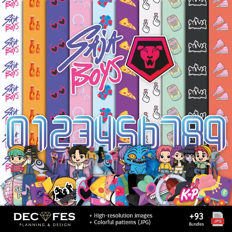 Scrapbook Saja Boys - Diseños Imprimibles para Manualidades